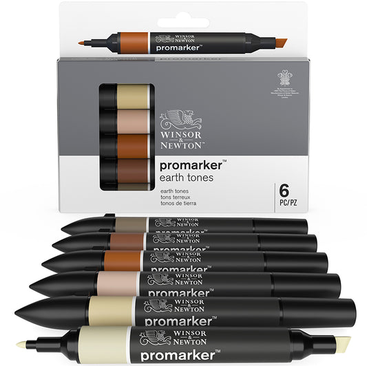 ProMarker set Winsor & Newton Earth tones set 6