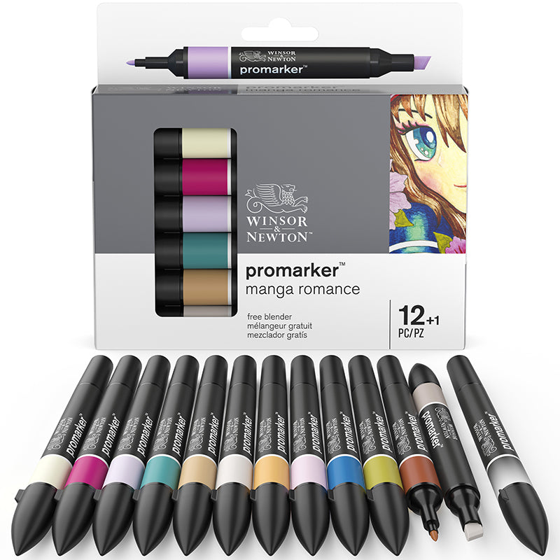 ProMarker set Winsor & Newton 12+1 Manga romance