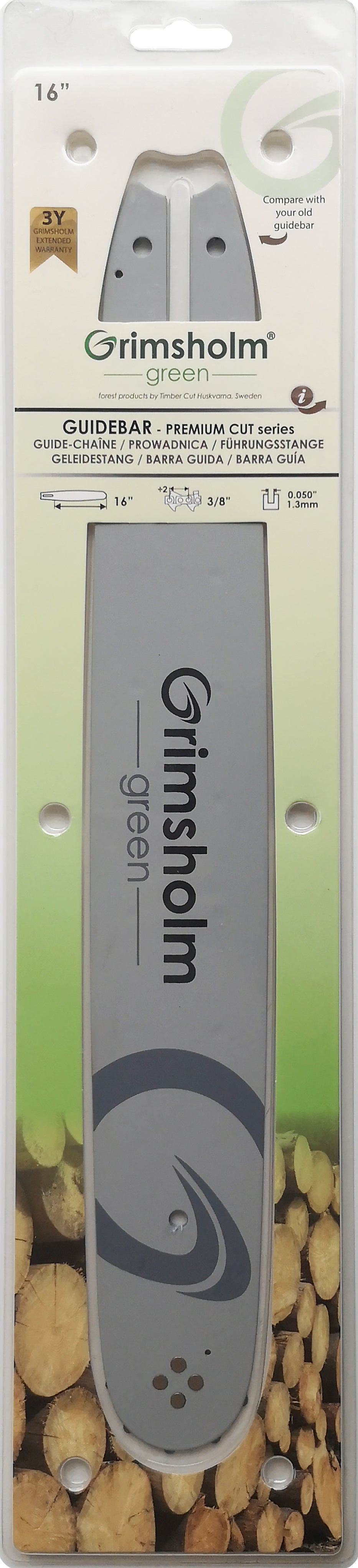 Motorsågssvärd Premium Cut 16" 3/8" .050"/1.3mm (för Stihl)