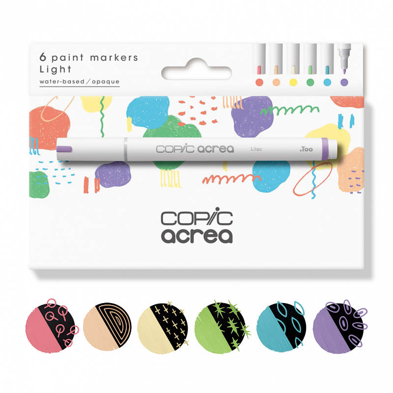 Copic Acrea 6 Colors Set Light