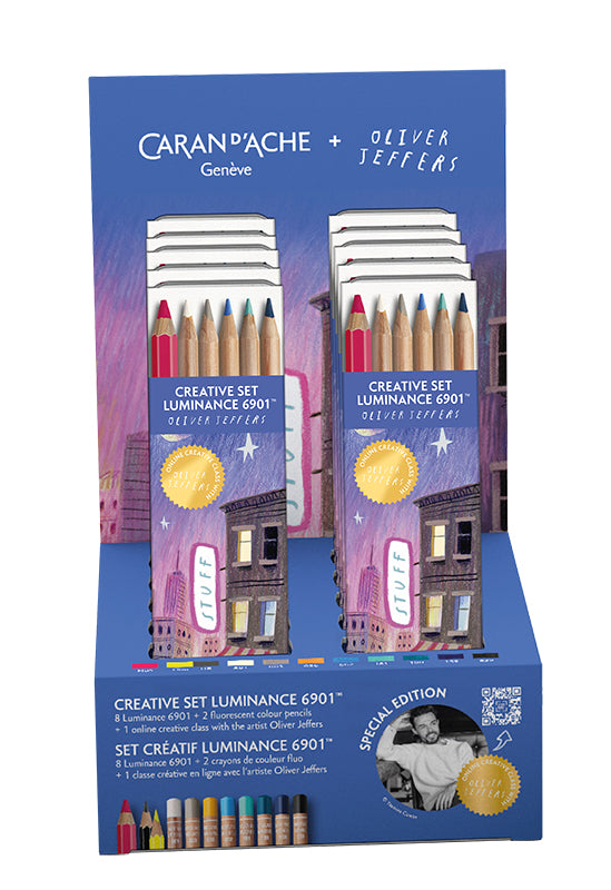 Färgpennset Caran d´Ache Limited Edt Oliver Jeffers creative set Ställ x 10 set